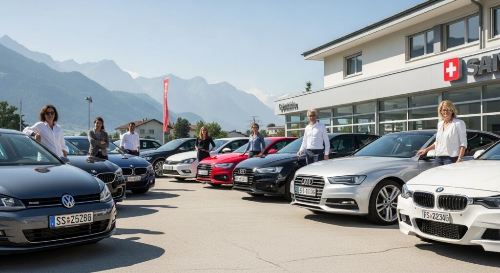 Familienauto Occasion auf Schweizer Alpenstraße