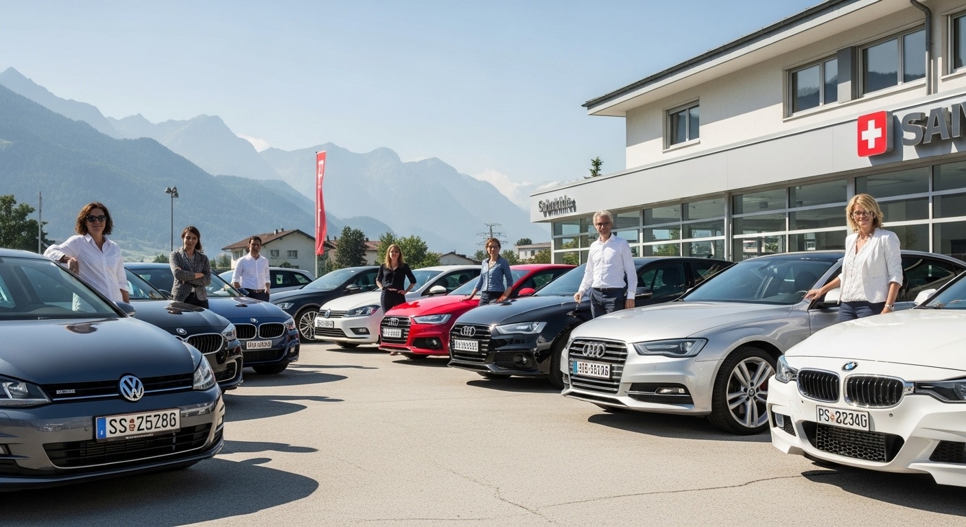 Familienauto Occasion auf Schweizer Alpenstraße